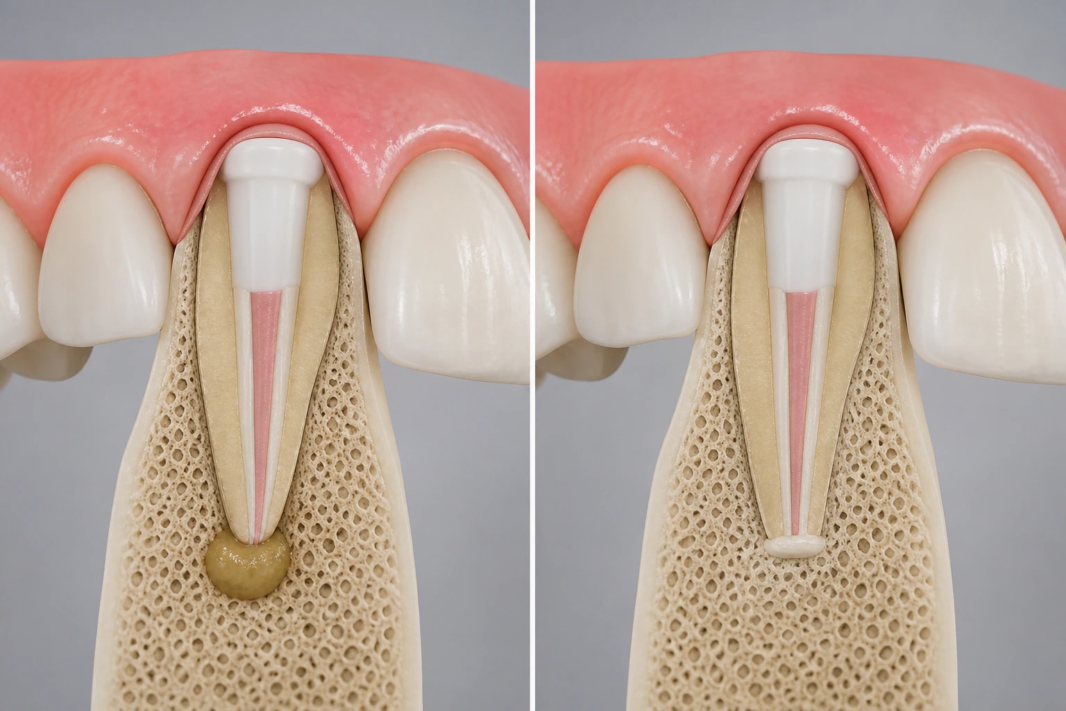Persistent infection — representative apicoectomy visualization