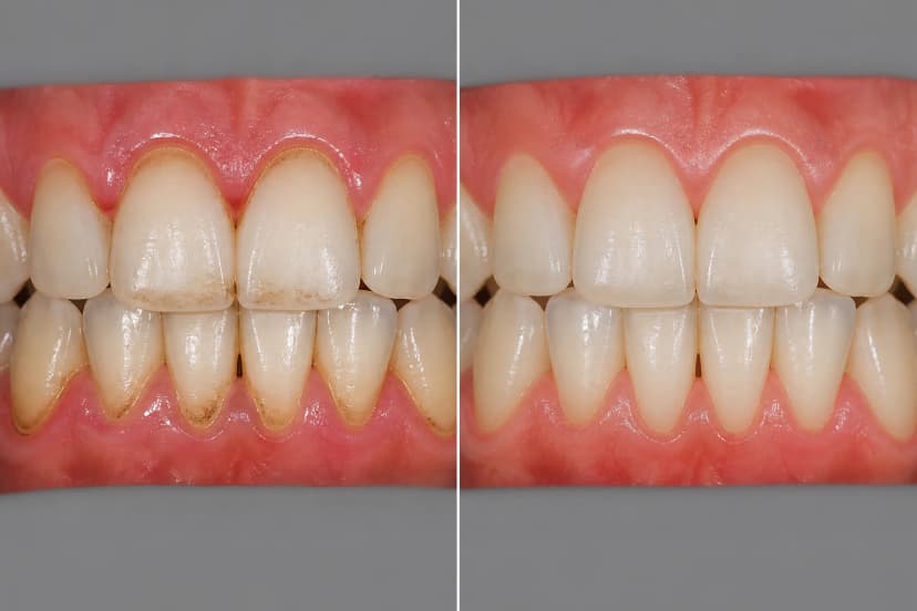 Representative paired treatment visualization for Dental Cleanings