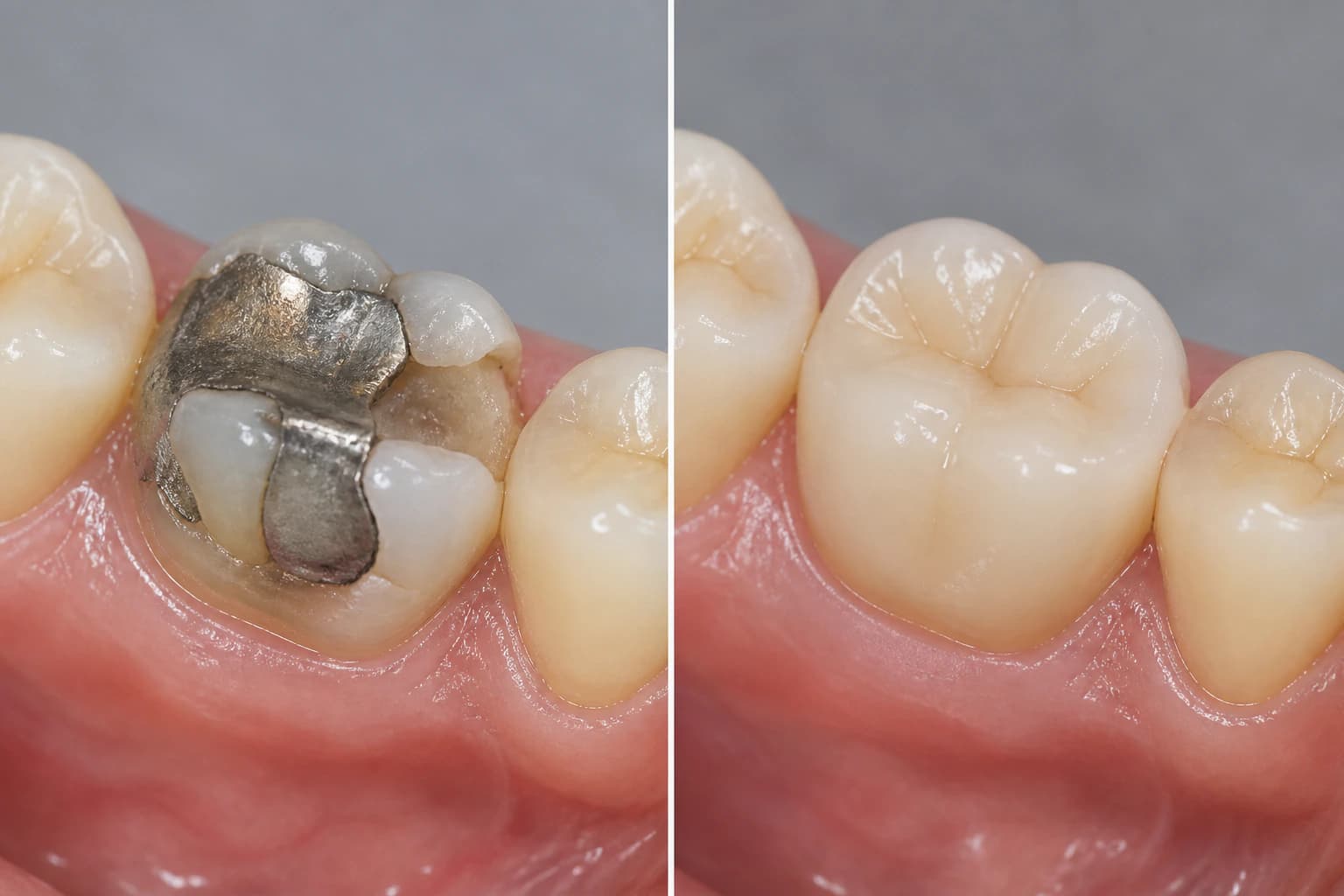 Representative paired treatment visualization for Dental Crowns