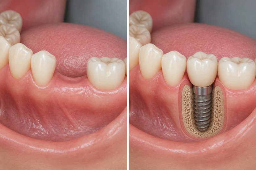 Representative paired treatment visualization for Dental Implants