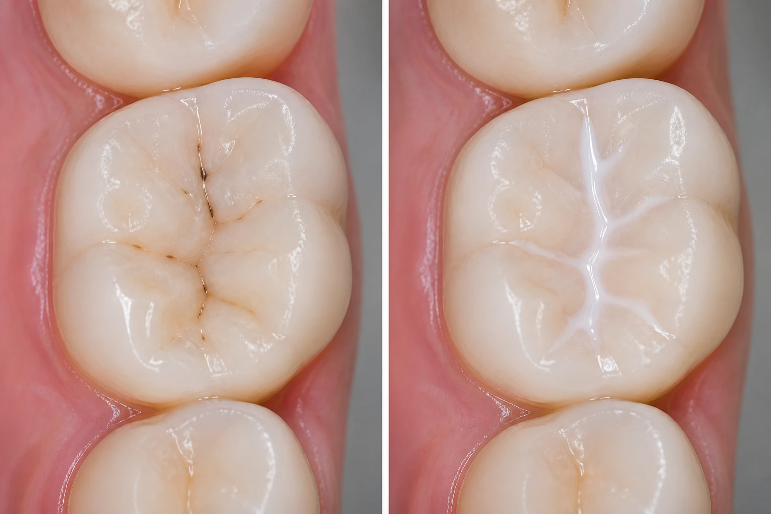 Before — representative dental sealants visualization