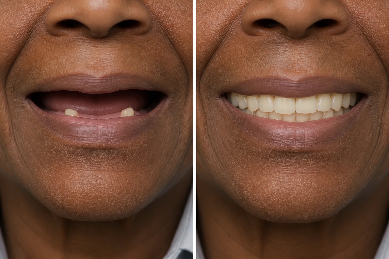 Missing teeth — representative full and partial dentures visualization