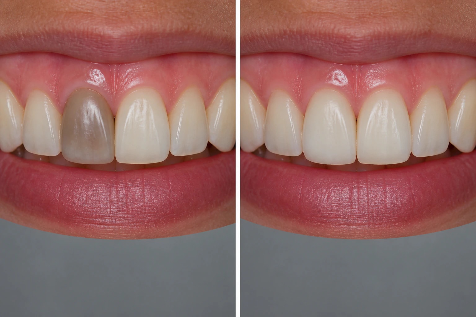 Before — representative internal bleaching visualization