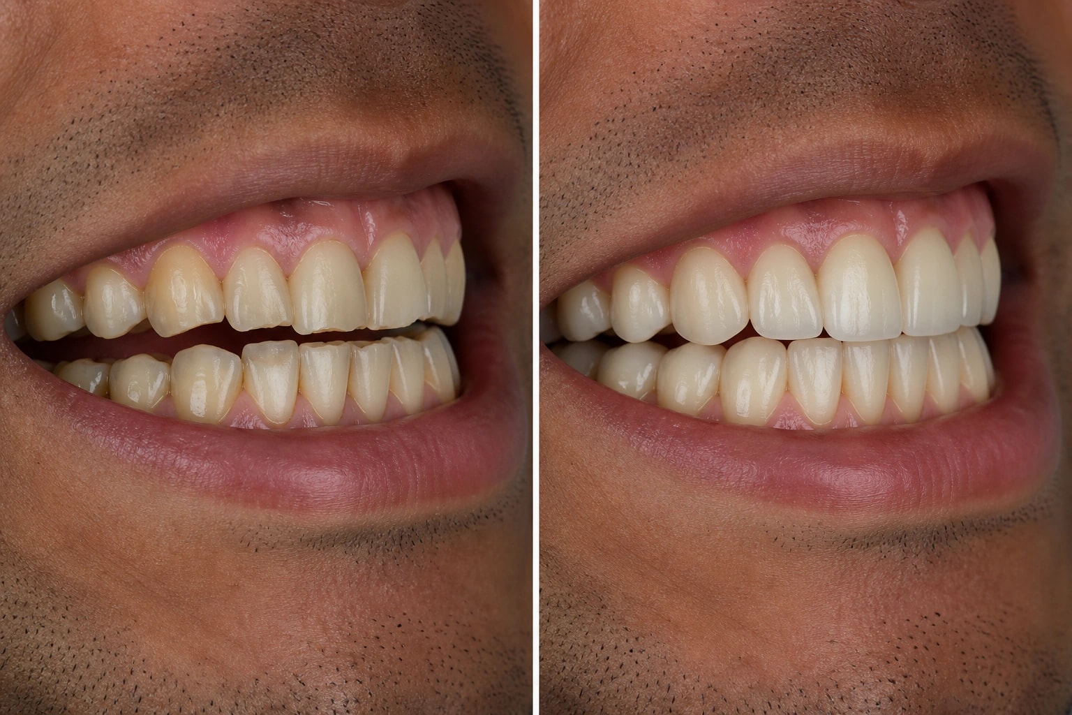 Before — representative occlusal disease treatment visualization