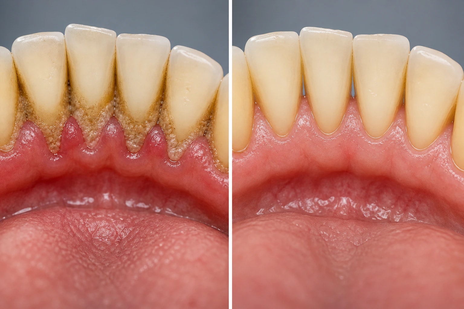 Before — representative periodontal cleaning visualization